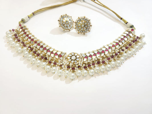 Rosé Pearl Royale Choker Set