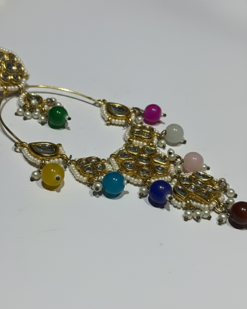 The Rangoli Polki Hoop Drops