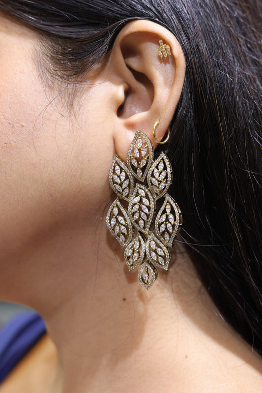 Leaf shaped earrings