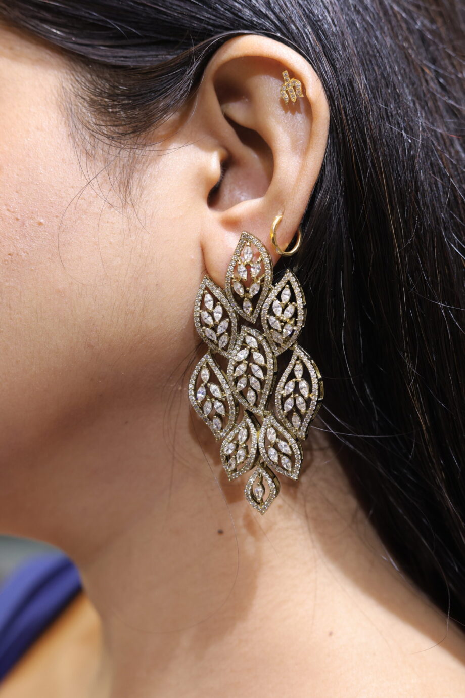 Leaf shaped earrings