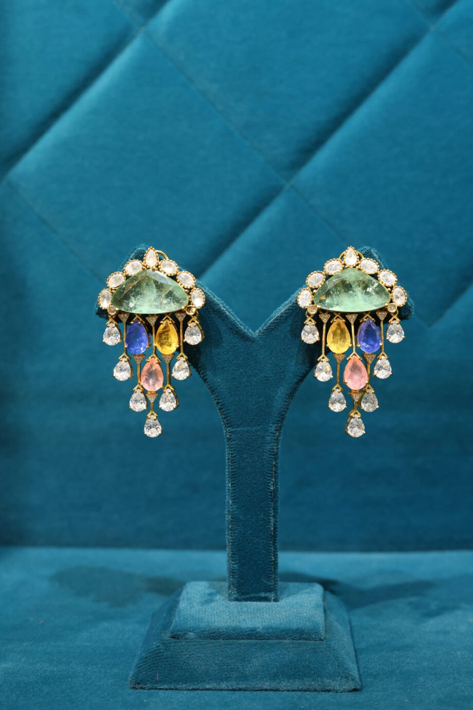 Colorful teardrop earrings